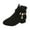 Black, variant on Girl Boots Kids Ankle Boots Warm Side Zipper Boots Low heel Short Booties Winter Snow Boots Anti-Slip Outdoor Shoes for Little Kid/Big Kids 4-12 Years(Black,5.5-6 Years)