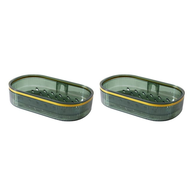 Advancent Soporte de almacenamiento para baño de mascotas, portátil, extraíble, reutilizable, lavable, orificio de drenaje, accesorios para placa de Verde 2piezas Advancent CBP443184