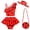 D, variant on Girls Red Polka Dots Swimsuit Bathing Suits Girl Ruffled Tankini Bikini Two Piece Swimwear Beachwear