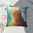 thumbnail image 2 of Orinice Cute Cat Graphic Decorative Throw Pillow Cover for Home Couch Living Room Bed Sofa - 1PC 20x20in, 2 of 5