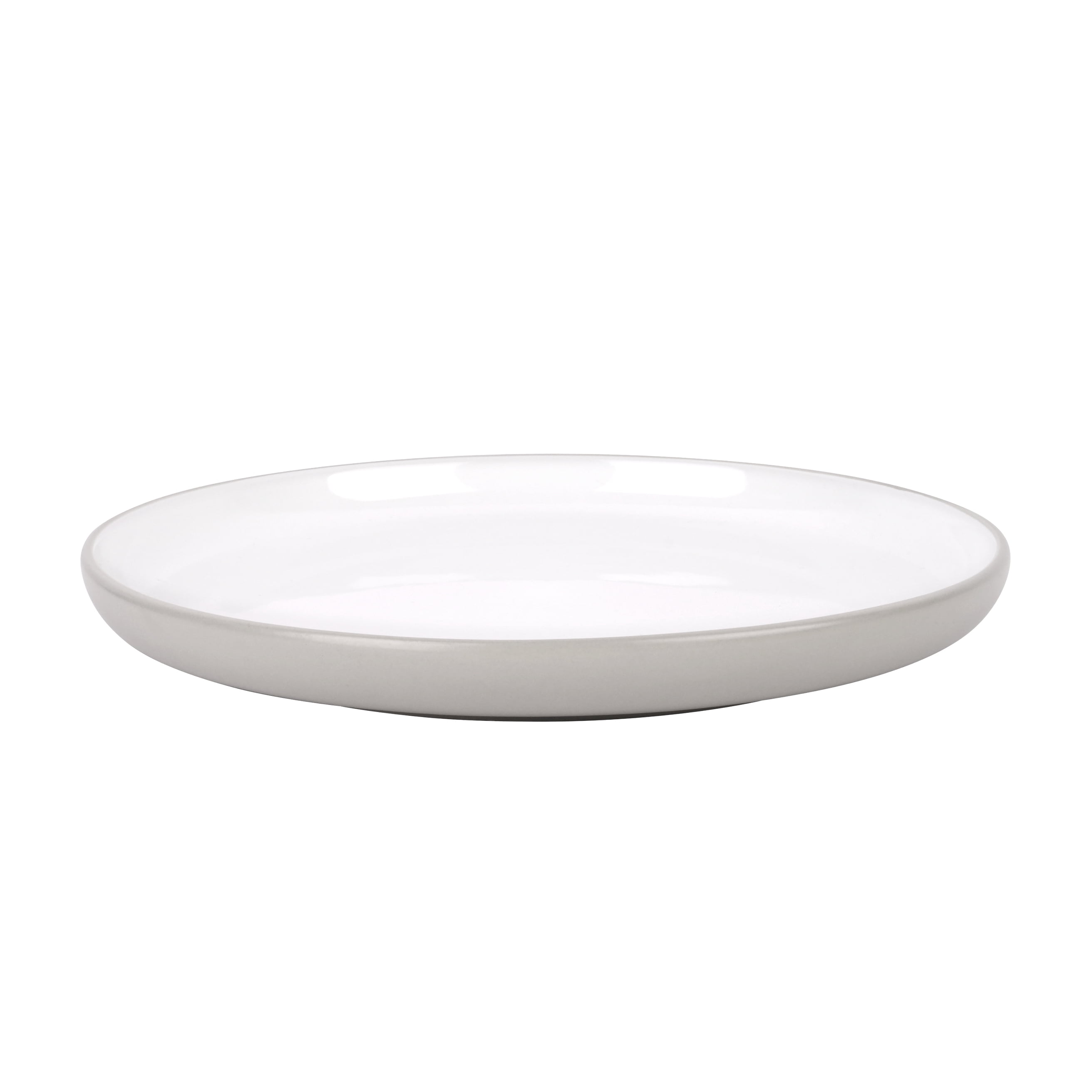 Mainstays Two Tone Tan Ceramic Dinner Plate