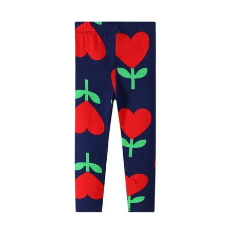 

FRSASU Kids Pants Clearance Girls Mid-Waist Fitness Cartoon Print Leggings Yoga Sports Long Pants