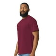 thumbnail image 3 of Gildan Softstyle Men's Midweight T-Shirt, Short Sleeve Classic Fit Cotton Tee, Maroon, M, 3 of 5