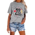 thumbnail image 3 of Blusa de Manga Corta Cuello Redondo Impreso Señoras Casual Top, Blusa Ligera de Poliéster para el Trabajo, la Fiesta Y Toda la Temporada de Uso Diario, 3 of 4