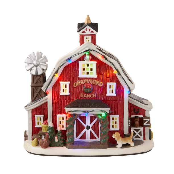 The Pioneer Woman LED Christmas Village Decor, Drummond Ranch