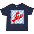 thumbnail image 3 of Inktastic Lobster Checkered Stamp Coastal Girls Toddler T-Shirt, 3 of 5