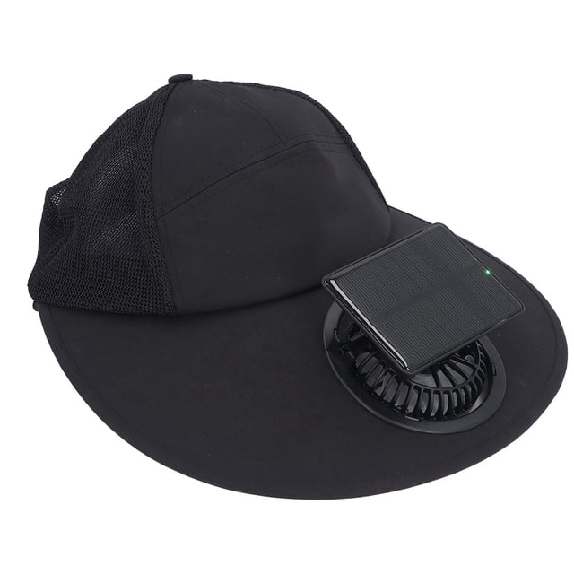 Sombrero Para El Sol, Cómodo Sombrero De Playa Para Pescar, 3 Ajustes De Velocidad, Mezcla De Algodón Y Poliéster, Color Negro Para Acampar