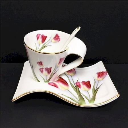 

Mr. MJs HO-MS-07D312P Tulips Wave Mug Set