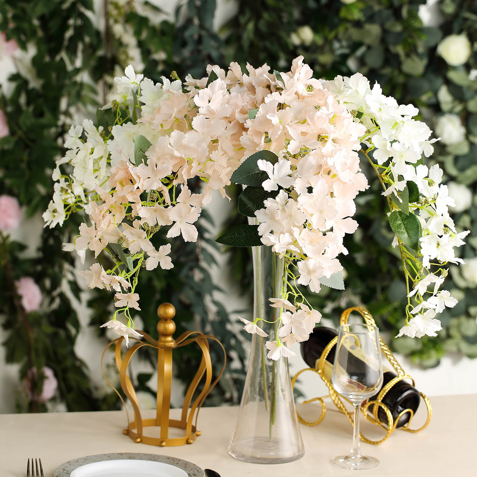 Balsacircle 41 Inch Tall 4 Stems Silk Hydrangea Flowers Home Wedding Party Artificial Bouquets Arrangements Centerpieces Walmart Com Walmart Com