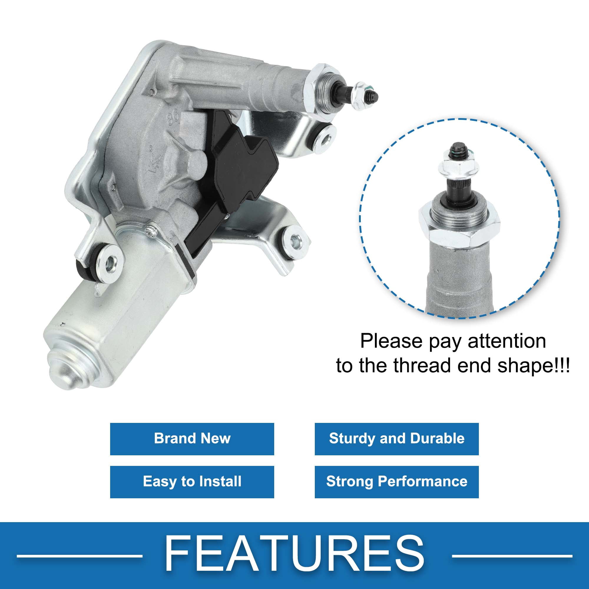Unique Bargains Rear Wiper Motor Replacement for Honda Odyssey 2011-2016 3 Pin
