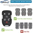 thumbnail image 2 of Key Fob Cover Compatible with Fit for GMC Suburban Tahoe Terrain Yukon Yukon XL Bling Key Case Protection Shell with Keychain Case Holder Protector,1,Black, 2 of 6