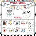 thumbnail image 5 of kreat4joy Two Fast Birthday Decorations, Race Car 2nd Birthday Decorations Two Fast Banner Retro Pastel Racing Car Hanging Swirls Streamer for Boys Girls 2 Years Old Birthday Party, 5 of 7
