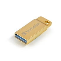 Verbatim 64GB Metal Executive USB 3.0 Flash Drive - Gold 64 GBUSB 3.0 - Gold - Water Resistant