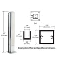 thumbnail image 4 of CRL D990BA24E Brite Anodized 24" End Design Series Partition Post, 4 of 8