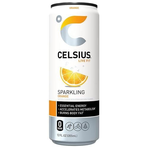 Celsius Sparkling Orange, Functional Essential Energy Drink 12 Fl Oz (Pack Of 4)