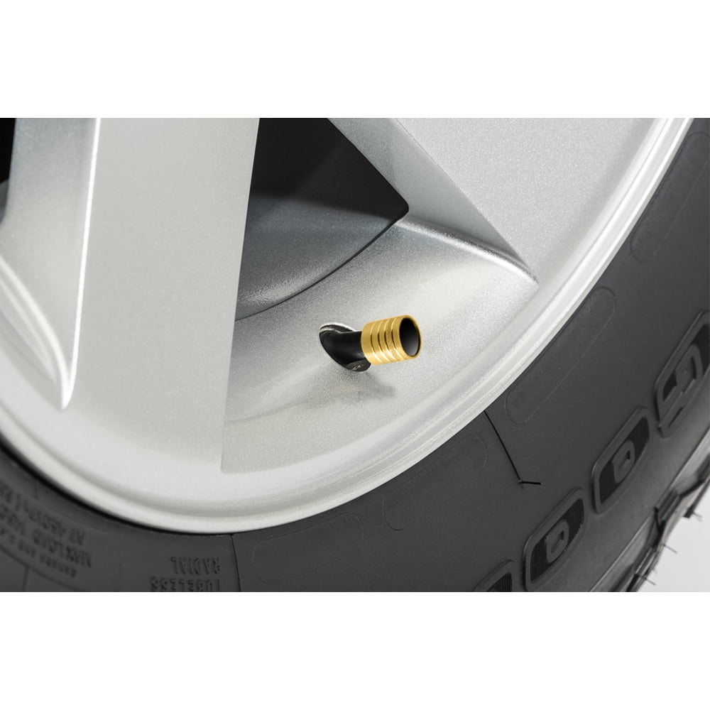 iPick Image for Ford F-150 Raptor in Black on Golden Aluminum Cylinder-Style Tire Valve Stem Caps, Official Licensed