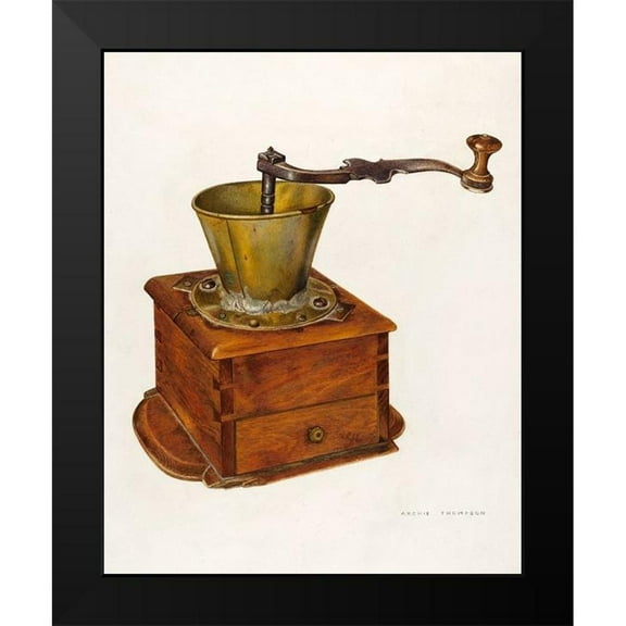 Thompson, Archie 12x14 Black Modern Framed Museum Art Print Titled - Coffee Mill 1941