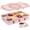 Pink, variant on Caperci All-in-One Snack Tray with Lid and Handle - 10 Compartments and Built-in 2 Sauce Cups Portable Snackle Box for Travel, Dishwasher Safe, Leak-Proof, BPA-Free (Green)