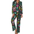thumbnail image 2 of Ensembles de Pyjama Femmes Drôle Cactus Pyjamas Imprimé Plantes Manches Longues tic Ensembles de Pyjama 2 Pcs Esthétique Graphique H, 2 of 5