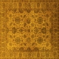 thumbnail image 1 of Ahgly Company Indoor Square Oriental Yellow Industrial Area Rugs, 4' Square, 1 of 4