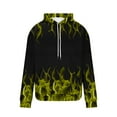 thumbnail image 5 of ZCFZJW Fashion 3D Flame Pattern Print Long Sleeve Hooded Sweatshirts for Men Big and Tall Regular Fit Casual Drawstring Graphic Hoodie Outwear Coat Tops with Pocket Yellow XXXL, 5 of 5