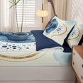 thumbnail image 5 of Homewish Blue Splash Ink Zipper Twin Comforter Sets with Fitted Sheet and 2 Pillowcases,Modern Minimalist Aesthetic Zipper Bedding Set,Navy Blue Reversible,4pcs, 5 of 8
