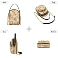 thumbnail image 4 of Shoulder Handbag Women's Crossbody Handbags 5.91x3.15x8.27 Inch Bank Card Bag Cash Bag Key Bag Yellow Roses Seamless, 4 of 7