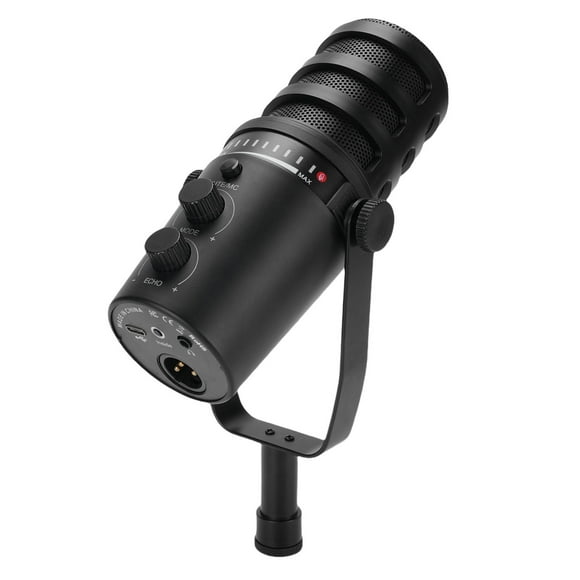 Dynamic Microphone and Boom Arm Kit Professional Studio Recording Podcast USB Mic with Control Knob for Computer PC Phone