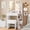 Upgraded Vanity with Bench & Outlets- White, variant on 26.4" Small Makeup Vanity Set with Mirror and Lights, NEORIVER Modern Vanity Desk with Bench and Power Outlets