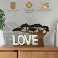thumbnail image 2 of Decozen Wooden Love Letters Sculpture – Gift for Mom or Dad on Mother’s Day, Father’s Day, or Birthday – Acacia Wood Figurine Decor for Home, Office, Tabletop, or Mantle, 2 of 8