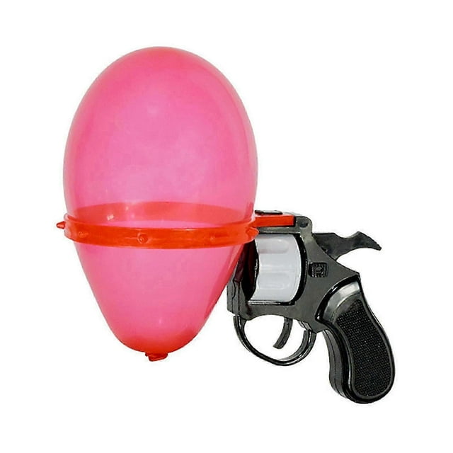 1 Set Russian Roulette Revolver Toy With 10 Balloons Desktop Lucky Turntable Wheel Popping Balloon Shooter Bar Party Interactive Game Prank Toy