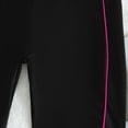 thumbnail image 6 of Women's One Piece Swimsuit Solid Color Patchwork Flat Leg Short Sleeve Zipper Front for Beach Pool Vacation,Purple Pink,XL, 6 of 7