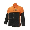 thumbnail image 1 of SÜA Heavy Duty Hybrid Welding Jacket - Cotton and Suede Leather - Orange/Black - Size XL, 1 of 3