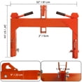 thumbnail image 4 of Acekid 3 Point Quick Hitch Category 1, 3000 LBS Lifting Capacity, Tractor Quick Hitch 27.5" Between Lower Arms, 14.5"~17.5" Level Adjustment, 4 of 8