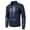 Blue (thin version), variant on Men's Motorcycle PU Leather Jacket, Youth Casual Stand Collar Coat, Stylish Outerwear for Everyday Wear, Trendy Fashionable Design