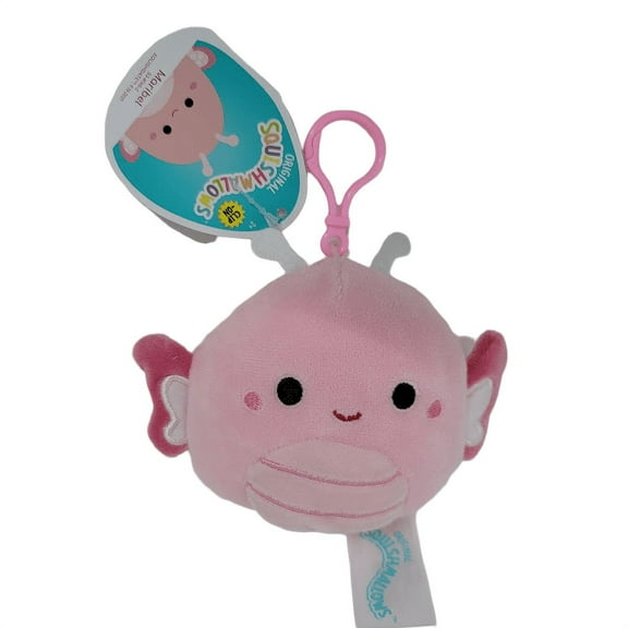 Squishmallows 3.5 Inch Maribel the Pink Butterfly Clip On Plush