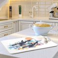 thumbnail image 6 of Watercolor Killer Whales Dish Drying Mat 16x18 Absorbent Microfiber Draining Rack Pad for Kitchen Counter Sink, 6 of 8