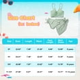 thumbnail image 2 of Girl's 3 Piece Bikini Swimwear High Waisted Bathing Suit Bikini Set Swimwear with Knot Side Beach Skirt, 2 of 7