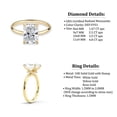 thumbnail image 6 of Cora Jewellery 2.5CT Radiant Moissanite Engagement Ring for Women, Solitaire Hidden Halo Ring, 10K Yellow Gold, 6 of 7