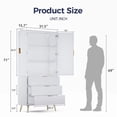thumbnail image 2 of TOPCOMFY Modern Pantry Cabinet with 3 Drawers 2 Doors, Kitchen Storage Cupboard for Organization with Adjustable Shelves & Fluted Panel Design-White, 2 of 7