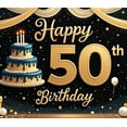 thumbnail image 4 of Yatrandify Decorative Design Happy Birthday Banner Cake Decoration 50th Celebration Banner Balloon Decoration for Birthday Party Indoor Decoration Photo Shoot, 4 of 7