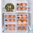 thumbnail image 3 of MOQIN Home Egg Container With Lid & Handle for Refrigerator, Pack of 2, Clear Egg Holder for Kitchen Storage, Total Stores 48 eggs, 3 of 7