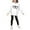 White, variant on WEIYLL Outfits for Girls Set City Letter Printed Crew Neck Long Sleeve Hoodie Leggings White Kids Fall Clothing size 5-6 Years