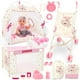 thumbnail image 1 of Juego de cochecito para cuna, carpa, cuna, DeAo KB85886 con 14 muñecas, 1 of 7