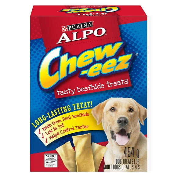 ALPO Chew-eez Gâteries en Peau de Boeuf, Gâteries pour Chiens 454 g NB-24M