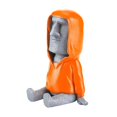 thumbnail image 3 of FashionCha Easter Island Head Statue Antique Portrait Ahu Phone Holder Moai Head Statue for Grey Orange, 3 of 9
