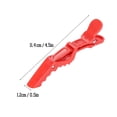 thumbnail image 5 of Single Prong Sectioning Clip, 6pcs Plastic Crocodile Hair Clip Anti-slip Single Prong Hairdressing Hair Section Claw Clasps Barrette Hair Accessories for Beauty and Home use (Red), 5 of 5