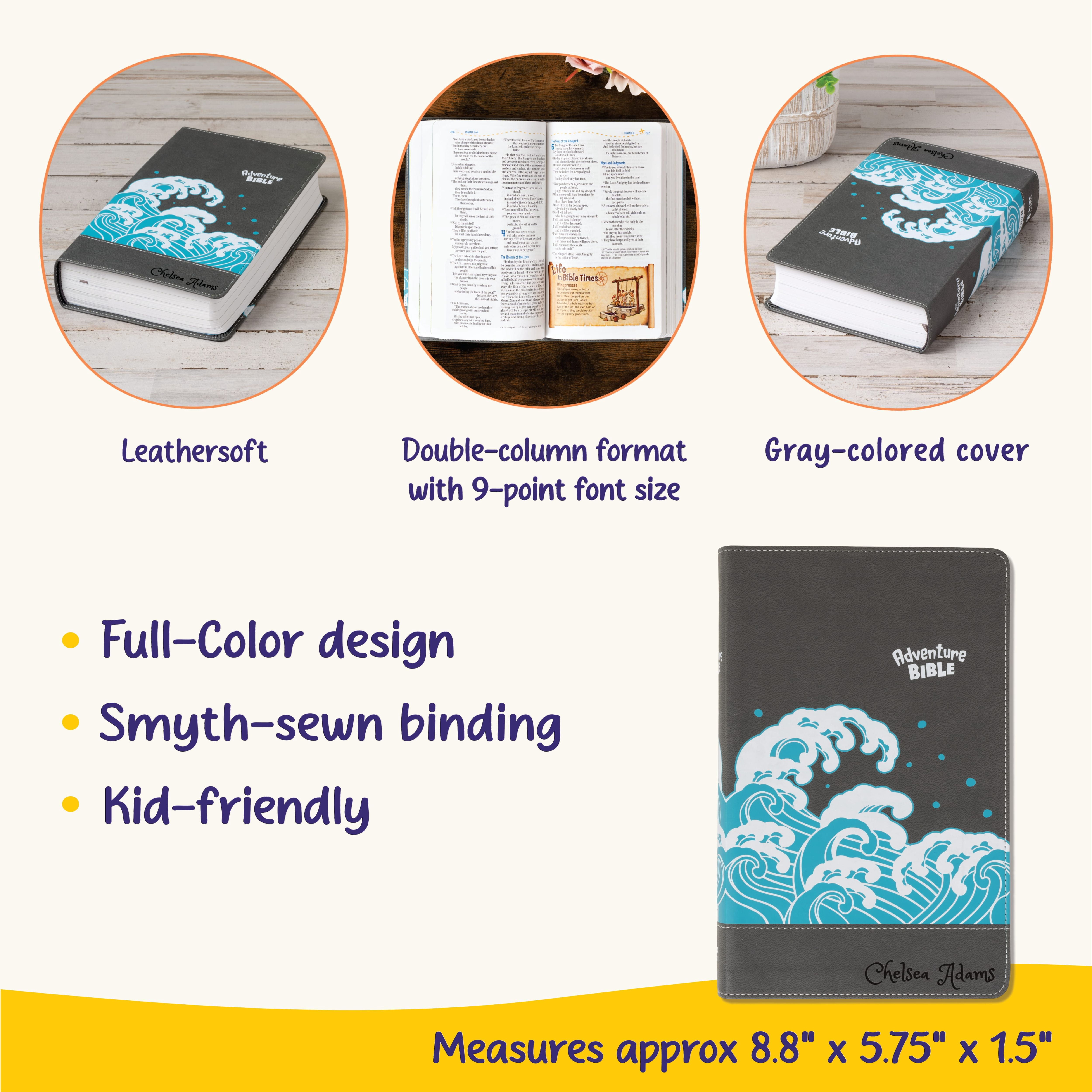 Personalized Adventure Bible for Youth, NIV Youth's Bible with Name Engraved, Early Readers Custom Bible, Christian gifts, Baptism gift