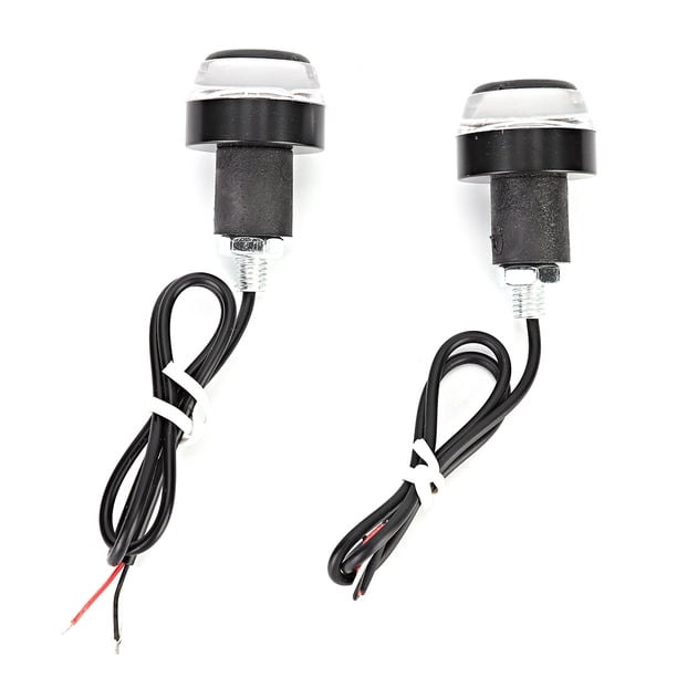 Lámpara Motocicleta LED Manillar Luz De Señal De DC 12V Amarillo Intermitente Lámpara De Marcador Lateral