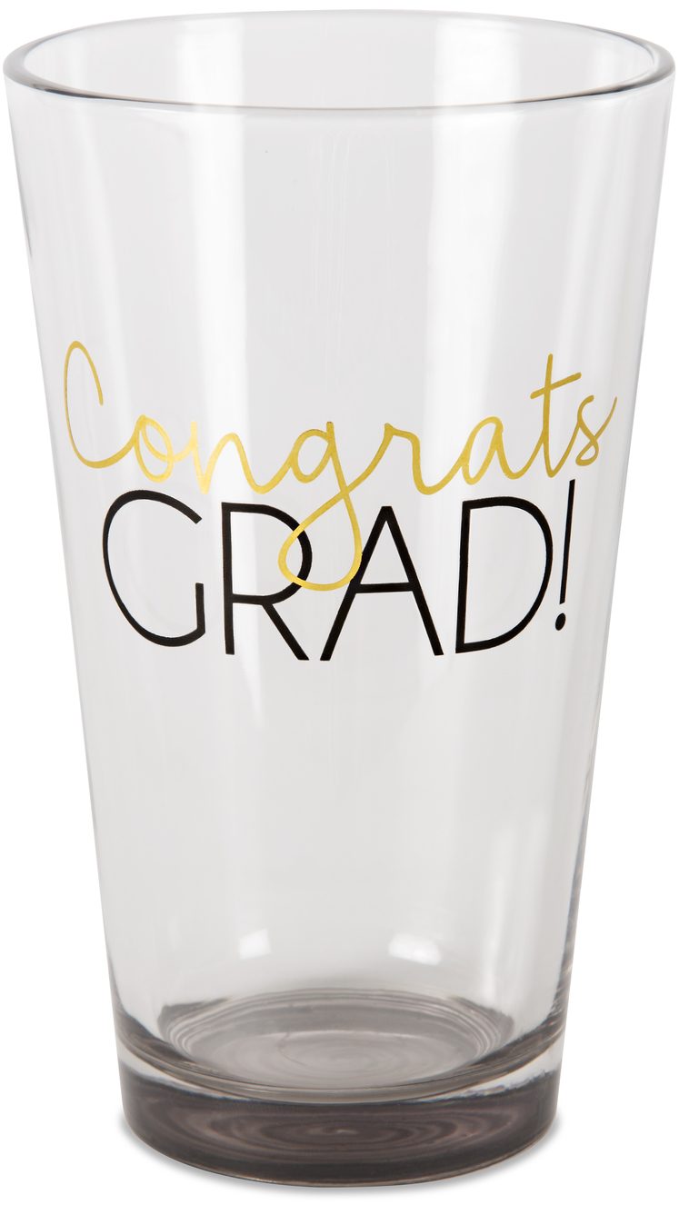 Pavilion Gift Company 61105 Congrats Grad Pint Glass Tumbler
